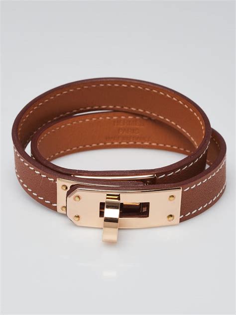 hermes double tour bracelet t3 gold|hermes leather wrap around bracelet.